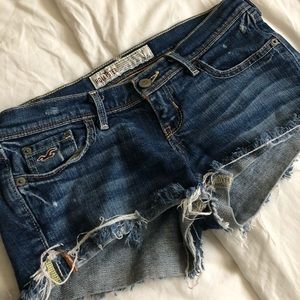 Hollister distressed denim shorts